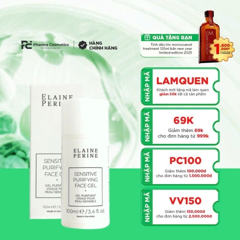 ELAINE PERINE SENSITIVE PURIFYING FACE GEL - Sữa Rửa Mặt Dạng Gel Dịu Nhẹ Cho Mọi Loại Da