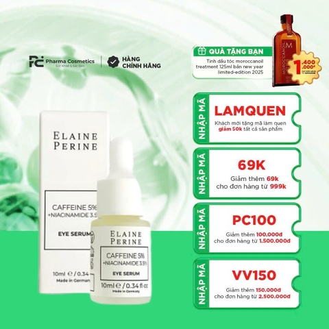 ELAINE PERINE CAFFEINE 5% + NIACINAMIDE 3.5% EYE SERUM - Tinh Chất Giảm Bọng Mắt & Trị Thâm Quầng