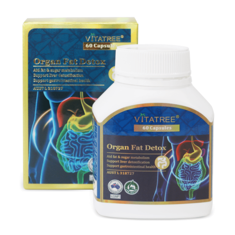 VITATREE ORGAN FAT DETOX ( DETOX MỠ NỘI TẠNG ) / VIÊN UỐNG HỖ TRỢ THẢI MỠ GAN, TĂNG CƯỜNG CHUYỂN HÓA CHẤT BÉO, GIẢM MỠ MÁU