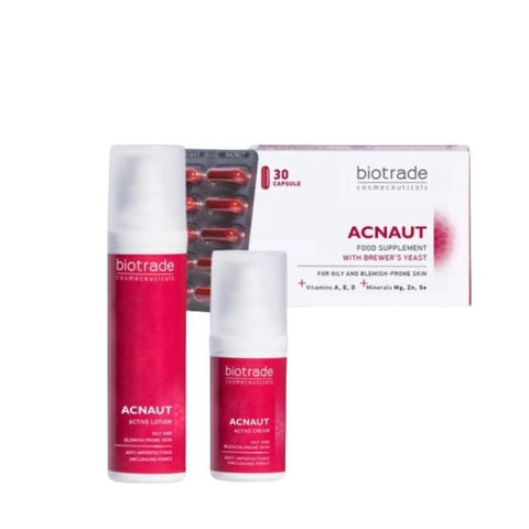 BỘ BA BIOTRADE ACNAUT ĐẶC TRỊ MỤN NỘI TIẾT, MỤN MỦ, MỤN XƯNG VIÊM, MỤN ẨN BÍT TẮC