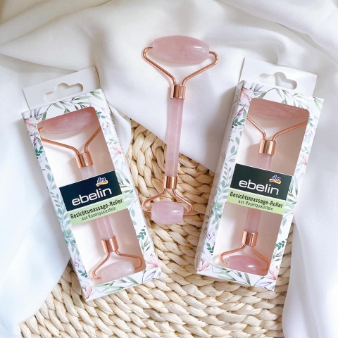 EBELIN GESICHTSMASSAGE-ROLLER / CÂY LĂN ĐÁ THẠCH ANH MASSAGE LÀM SĂN CHẮC DA