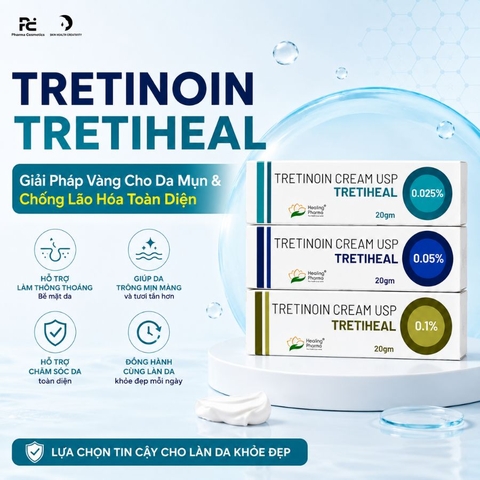 KEM TRETINOIN TRETIHEAL: Giải Pháp Vàng Cho Da Mụn & Chống Lão Hóa Toàn Diện