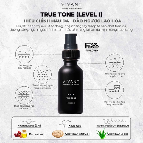 Vivant True Tone – Giải Pháp Đảo Ngược Lão Hóa Và Điều Trị Sắc Tố Chuyên Sâu