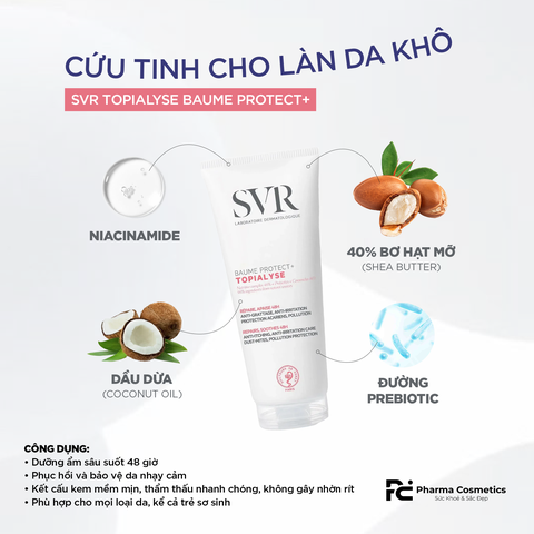 SVR Topialyse Baume Protect+ - Bảo vệ toàn diện cho làn da nhạy cảm