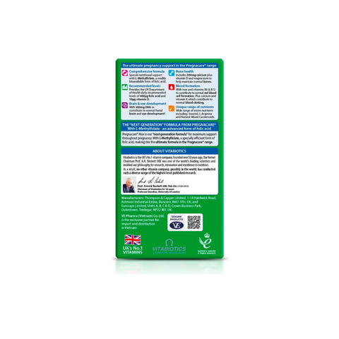 Vitabiotics Pregnacare Max 84 Viên – Dinh Dưỡng Toàn Diện Cho Mẹ Bầu & Thai Nhi