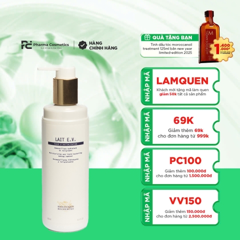 BIOLOGIQUE RECHERCHE LAIT E.V / SỮA RỬA MẶT TRẺ HOÁ DA 250ml