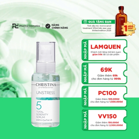 UNSTRESS 5 TOTAL SERENITY SERUM: Huyết Thanh Phục Hồi & Làm Dịu Da Tổn Thương, Tăng Cường Rạng Rỡ