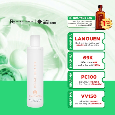 JEAN D’ARCEL CLARIFYING LOTION / NƯỚC TRUNG HÒA DẦU VÀ LOẠI BỎ TẾ BÀO SỪNG 