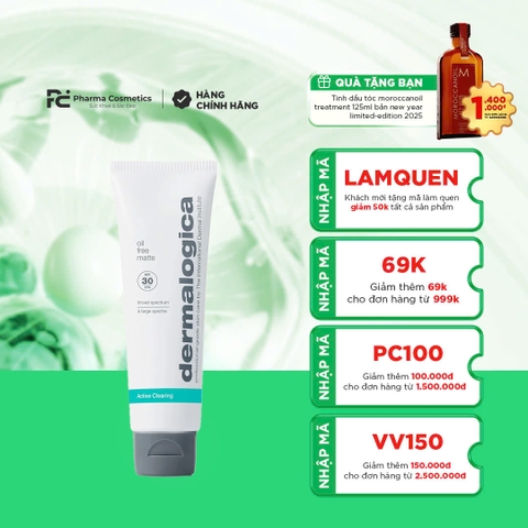DERMALOGICA OIL FREE MATTE SPF30 - Kem Chống Nắng Dạng Lì, Ngăn Ngừa Bóng Nhờn Cho Da Dầu & Mụn