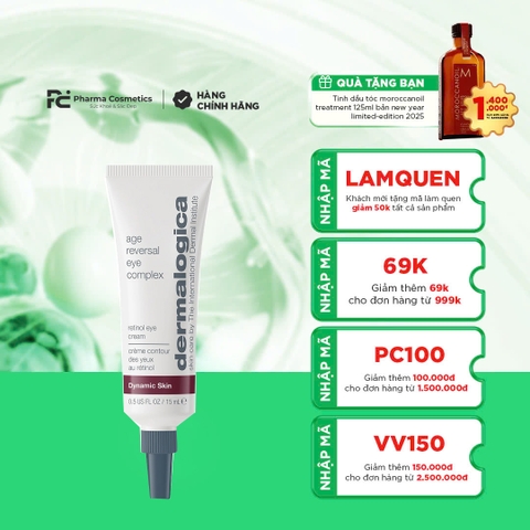 DERMALOGICA AGE REVERSAL EYE COMPLEX: Kem Mắt Chống Lão Hóa Chuyên Sâu - Đánh Bật Dấu Hiệu Tuổi Tác