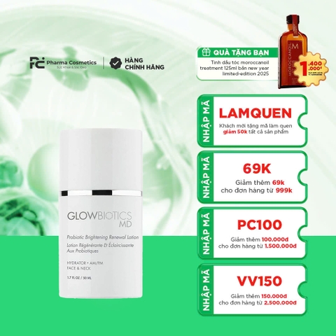 GLOWBIOTICS PROBIOTIC BRIGHTENING RENEWAL LOTION: Dưỡng Sáng & Tái Tạo Da Từ Probiotics