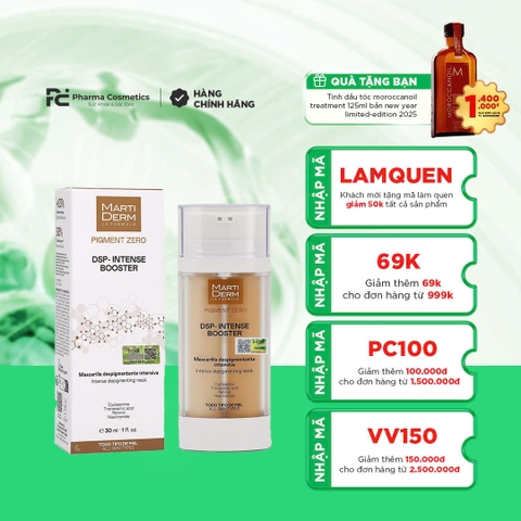 MARTIDERM DSP-INTENSE BOOSTER: Mặt Nạ Điều Trị Sắc Tố Da Chuyên Sâu, Tái Sinh Làn Da Tươi Sáng