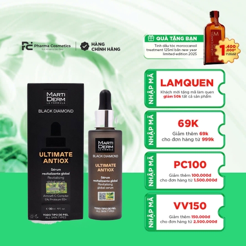 MartiDerm Black Diamond Ultimate Antiox Serum: Tinh Chất Chống Oxy Hóa Đột Phá - Bảo Vệ Toàn Diện & Trẻ Hóa Làn Da