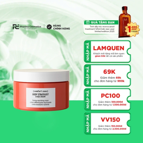 COMFORT ZONE BODY STRATEGIST D-AGE CREAM: Kem Dưỡng Thể Săn Chắc & Hỗ Trợ Giảm Rạn Da
