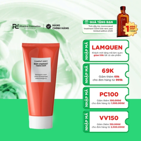 COMFORT ZONE BODY STRATEGIST THERMO CREAM: Kem Nhiệt Nóng Tiêu Mỡ, Thon Gọn & Săn Chắc Cơ Thể