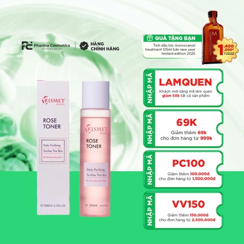 KISMET ROSE TONER: Nước Cân Bằng Da & Chống Lão Hóa Đa Tầng, Cho Làn Da Mềm Mại