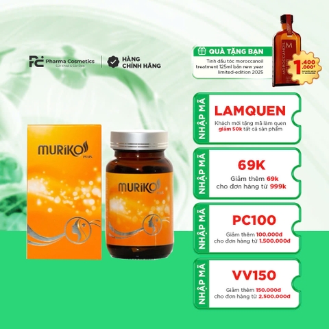 KISMET MURIKO PLUS: Viên Uống Hỗ Trợ Trị Mụn, Cân Bằng Nội Tiết & Giải Độc Gan