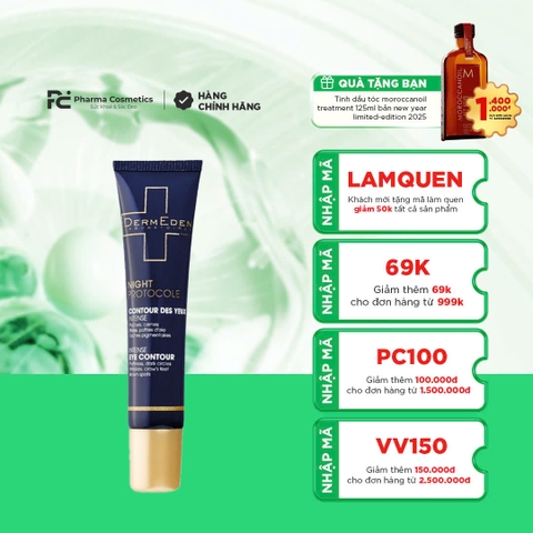 DERMEDEN NIGHT PROTOCOLE INTENSE EYE CONTOUR: Kem Dưỡng Mắt Tái Tạo Chuyên Sâu, Giảm Nếp Nhăn & Quầng Thâm Vùng Mắt