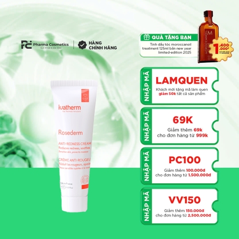 IVATHERM ROSEDERM CREAM: Kem Dưỡng Làm Dịu & Giảm Mẩn Đỏ Cho Da Nhạy Cảm