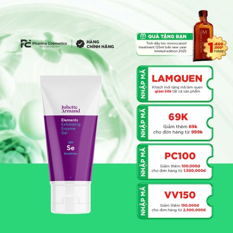 JULIETTE ARMAND EXFOLIATING ENZYME GEL: Gel Tẩy Tế Bào Chết Enzym, Cho Làn Da Tươi Sáng & Mịn Màng
