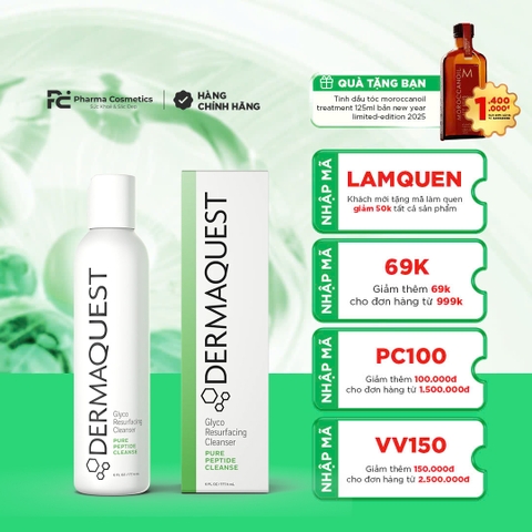DERMAQUEST GLYCO RESURFACING CLEANSER: Sữa Rửa Mặt Tái Tạo Da, Giúp Da Mịn Màng & Rạng Rỡ