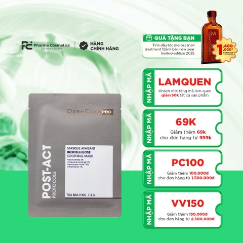 DERMEDEN BIOCELLULOSE: Mặt Nạ Cấp Ẩm & Phục Hồi Chuyên Sâu, Hạn Chế Tăng Sắc Tố Sau Liệu Trình