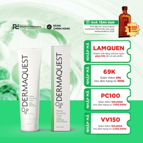 DERMAQUEST Peptide Nourishing Cream: Kem Dưỡng Nuôi Dưỡng & Tái Tạo Chuyên Sâu Cho Làn Da Khô