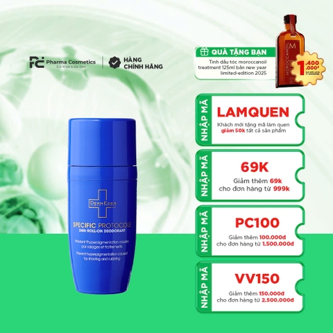 DermEden Roll On 24H Deodorant: Lăn Khử Mùi & Ngăn Tiết Mồ Hôi, Giảm Thâm Nách