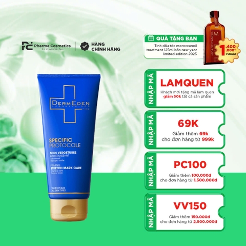 DERMEDEN STRETCH MARK CARE: Kem Ngừa & Cải Thiện Rạn Da, Cho Làn Da Săn Chắc & Mịn Màng