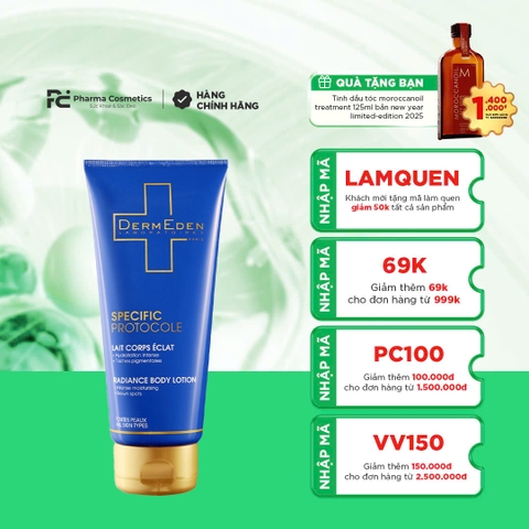 DermEden Radiance Body Lotion: Sữa Dưỡng Thể Sáng Da & Cấp Ẩm Chuyên Sâu