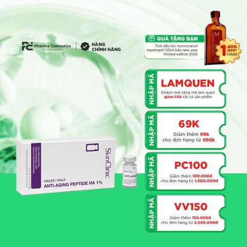 SKINCLINIC ANTI-AGING PEPTIDE HA 1%: Tinh Chất Chống Lão Hóa & Xóa Nhăn Toàn Diện