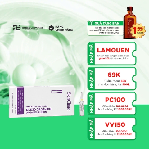 SKINCLINIC ORGANIC SILICON AMPOULES: Tinh Chất Tái Tạo, Săn Chắc Và Cải Thiện Rạn Da