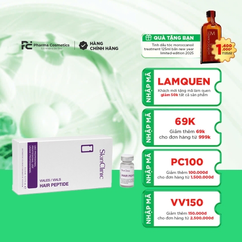 SKINCLINIC VIAL HAIR PEPTIDE: Tinh Chất Tái Sinh Tóc – Giải Pháp Hiệu Quả Cho Tóc Rụng
