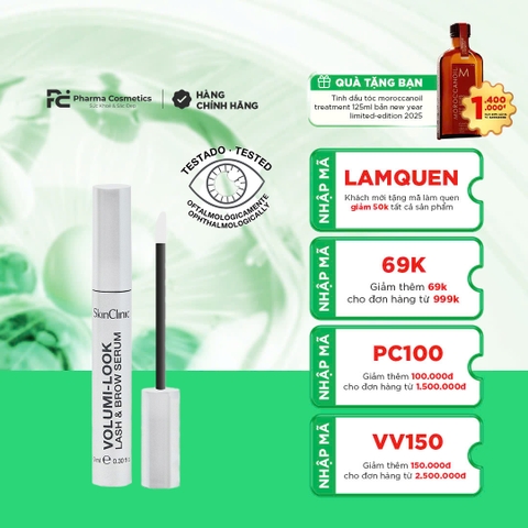 SKINCLINIC VOLUMI – LOOK: Serum Dưỡng Dài & Dày Mi, Mày - Cho Vẻ Ngoài Cuốn Hút