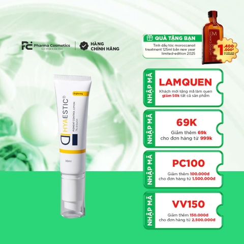 HYAESTIC PIGMENT CONTROL LOTION 7% ARBUTIN: Lotion Dưỡng Sáng & Làm Đều Màu Da, Giảm Thâm Nám