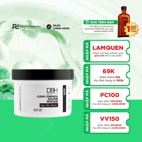 DBH CLEAR COMPLEX SULFUR MASQUE / MẶT NẠ KIỀM DẦU NGỪA MỤN