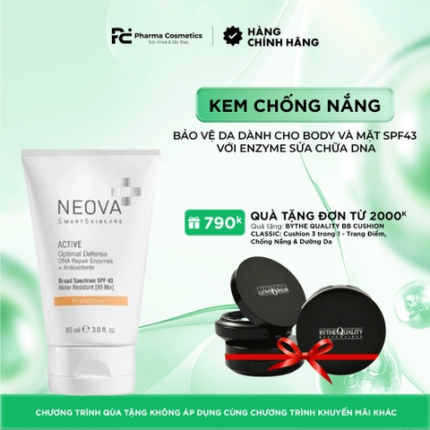 NEOVA ACTIVE OPTIMAL DEFENSE DNA REPAIR ENZYMES + ANTIOXIDANTS SPF43 / KEM CHỐNG NẮNG BẢO VỆ DA DÀNH CHO BODY VÀ MẶT