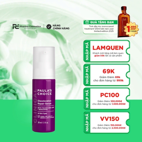PAULA'S CHOICE CLINICAL DISCOLORATION REPAIR SERUM: Tinh Chất Làm Mờ Thâm Nám, Đều Màu & Sáng Da Rạng Rỡ