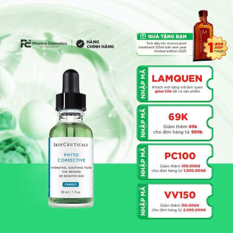 SKINCEUTICALS PHYTO CORRECTIVE GEL: Tinh Chất Dưỡng Ẩm & Làm Dịu Chuyên Sâu Cho Da Nhạy Cảm & Da Mụn