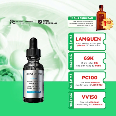 SKINCEUTICALS P-TIOX: Tinh Chất Peptide Tiên Tiến Giúp Cải Thiện & Làm Mờ 9 Loại Nếp Nhăn