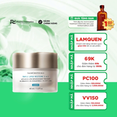SKINCEUTICALS TRIPLE LIPID RESTORE 2:4:2 / KEM DƯỠNG DA GIÚP DƯỠNG ẨM, LÀM DA MỀM MẠI, GIẢM NẾP NHĂN