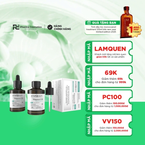 BYTHE QUALITY VITARECT C15 HYBRIDE AMPOULE: Tinh Chất Tái Tạo Collagen, Sáng Da & Hỗ Trợ Giảm Sẹo Mụn