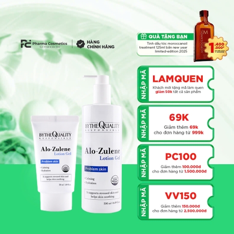 BYTHE QUALITY ALO-ZULENE LOTION GEL: Gel Dưỡng Ẩm, Làm Dịu & Giảm Kích Ứng Cho Da Nhạy Cảm & Da Mụn