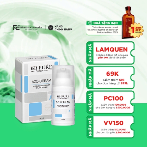 KB PURE AZO CREAM: Giải Pháp Toàn Diện Cho Da Mụn Viêm, Trứng Cá Đỏ & Kiểm Soát Bã Nhờn