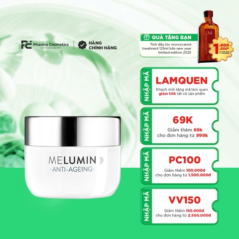 DERMEDIC MELUMIN ANTI-DARK SPOTS CONCENTRATED NIGHT CREAM: Kem Dưỡng Ẩm & Cải Thiện Sắc Tố Da Ban Đêm