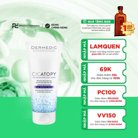 DERMEDIC CICATOPY SHOWER GEL RESTORING PROTECTIVE SKIN BARRIER : Sữa Tắm Phục Hồi & Bảo Vệ Hàng Rào Da Khô Nhạy Cảm