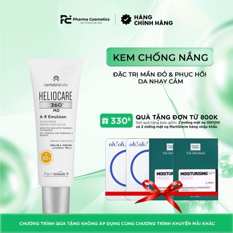 HELIOCARE 360 MD A-R EMULSION SPF 50: Kem Chống Nắng Đặc Trị Mẩn Đỏ & Phục Hồi Da Nhạy Cảm