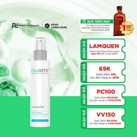 SKINMTX HYDRATING MIST: Xịt Khoáng Phục Hồi & Làm Dịu Chuyên Sâu Sau Trị Liệu