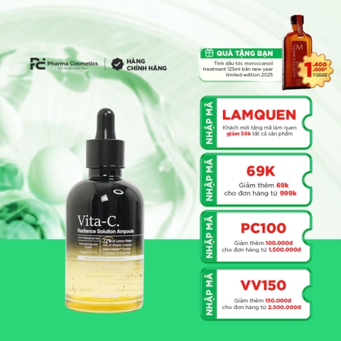 DR.ESTHE VITA C. RADIANCE SOLUTION AMPOULE: Tinh Chất Vitamin C – Sáng Da & Chống Oxi Hóa Mạnh Mẽ