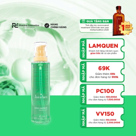 JEAN D’ARCEL CLARIFYING TONIC / NƯỚC CÂN BẰNG CHO DA DẦU & DA MỤN 150ml
